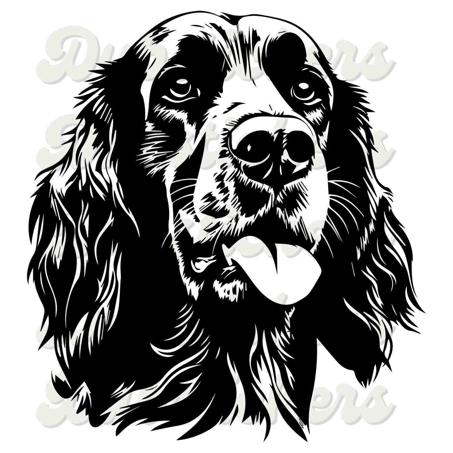 English Setter Dog Head Decal