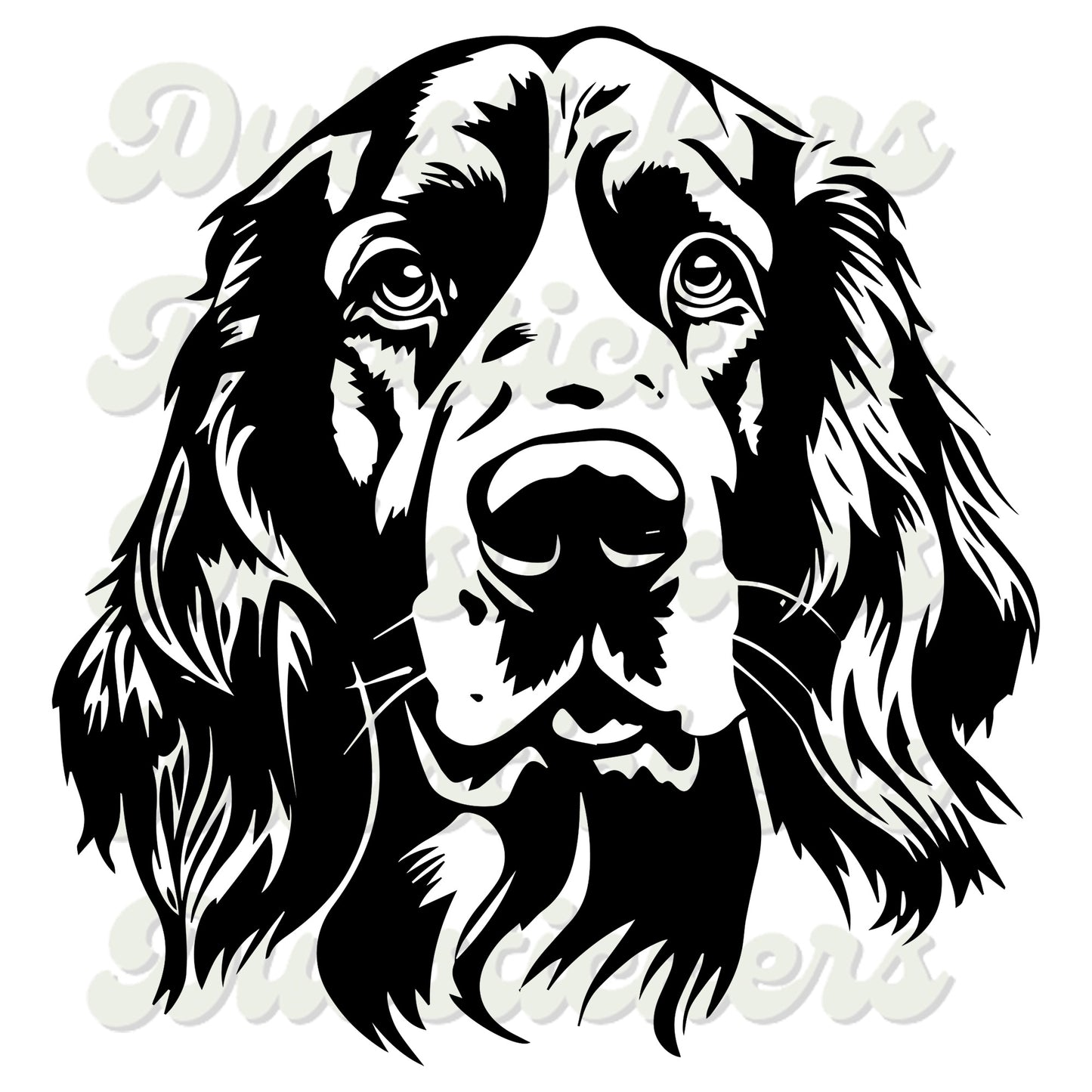 English Setter Dog Head Decal