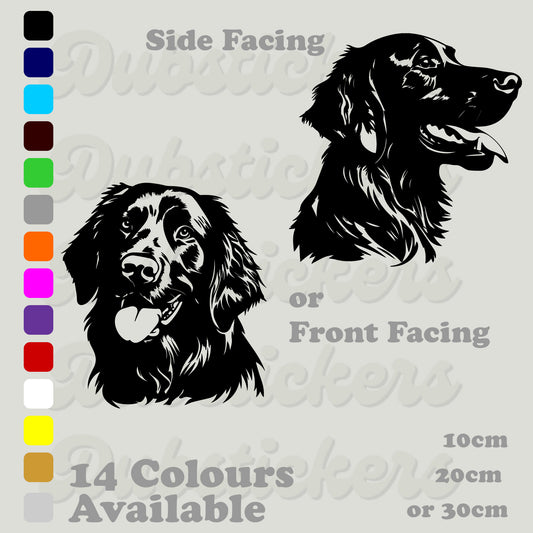 Flat Coated Retriever Dog Head Decal