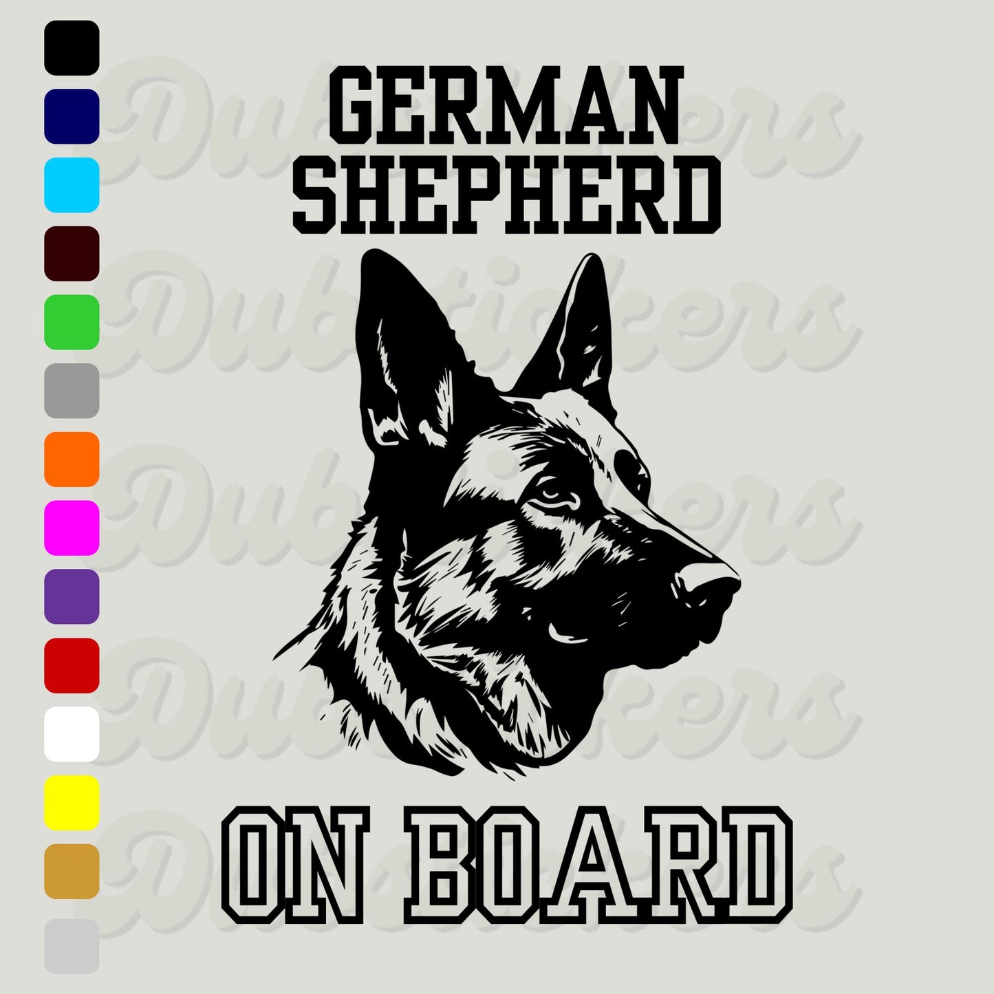 German Shepherd On Board Decal