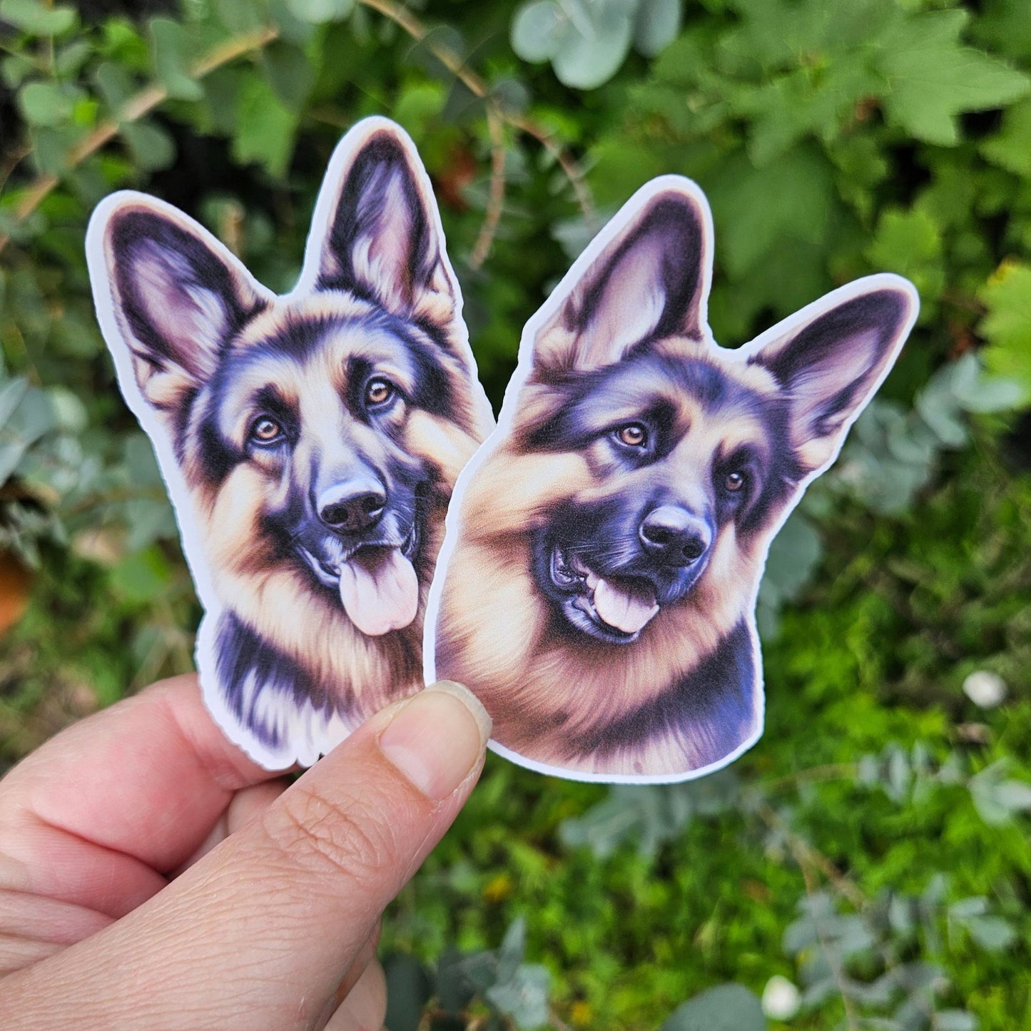 German Shepherd Stickers Set of 2