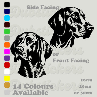 German Shorthaired Pointer Dog Head Decal