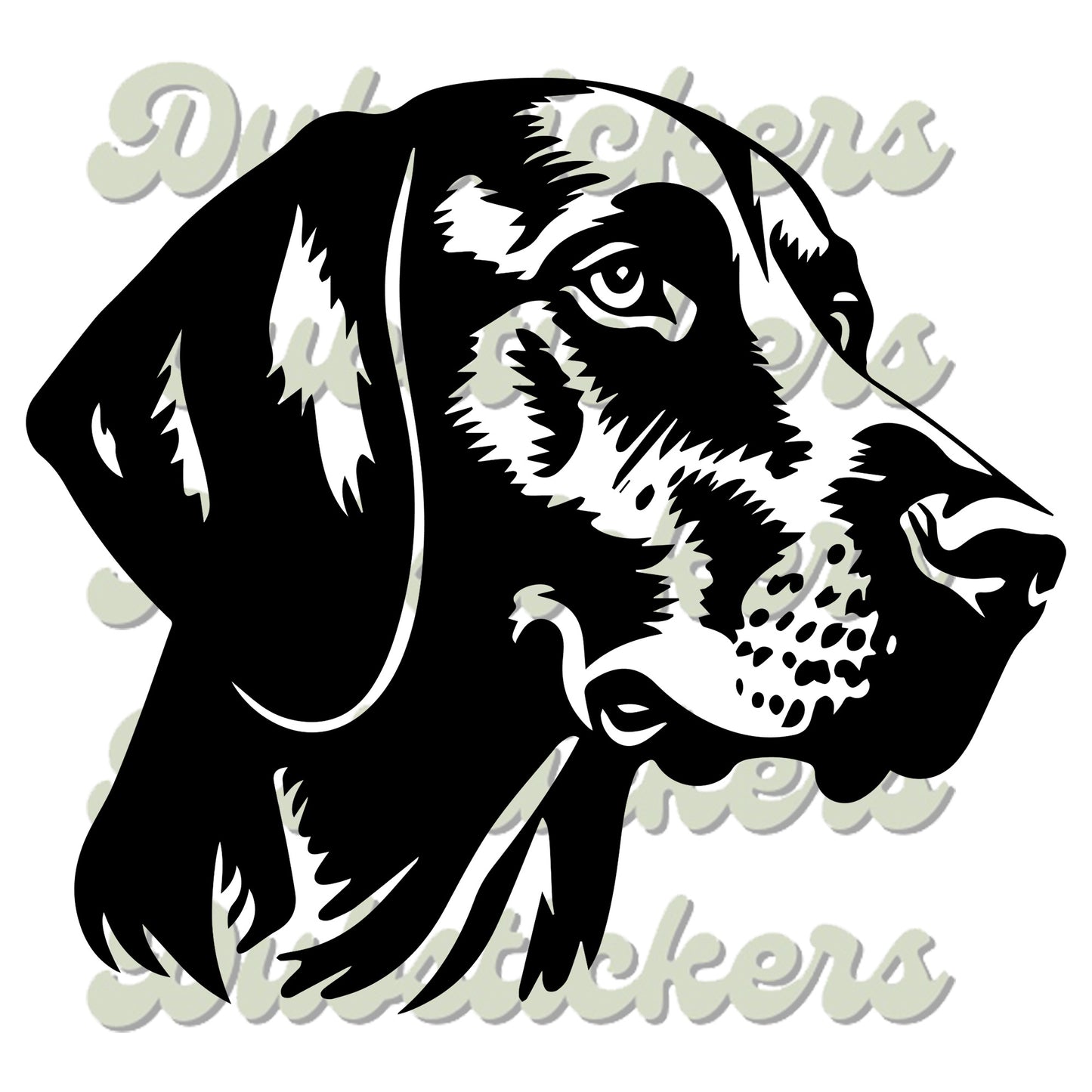 German Shorthaired Pointer Dog Head Decal