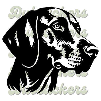 German Shorthaired Pointer Dog Head Decal