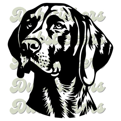 German Shorthaired Pointer Dog Head Decal