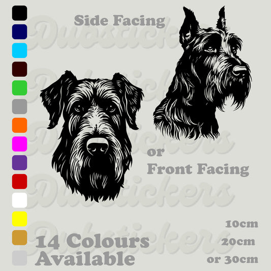 Giant Schnauzer Dog Head Decal