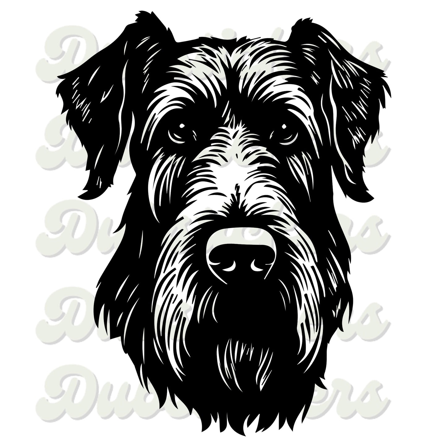 Giant Schnauzer Dog Head Decal