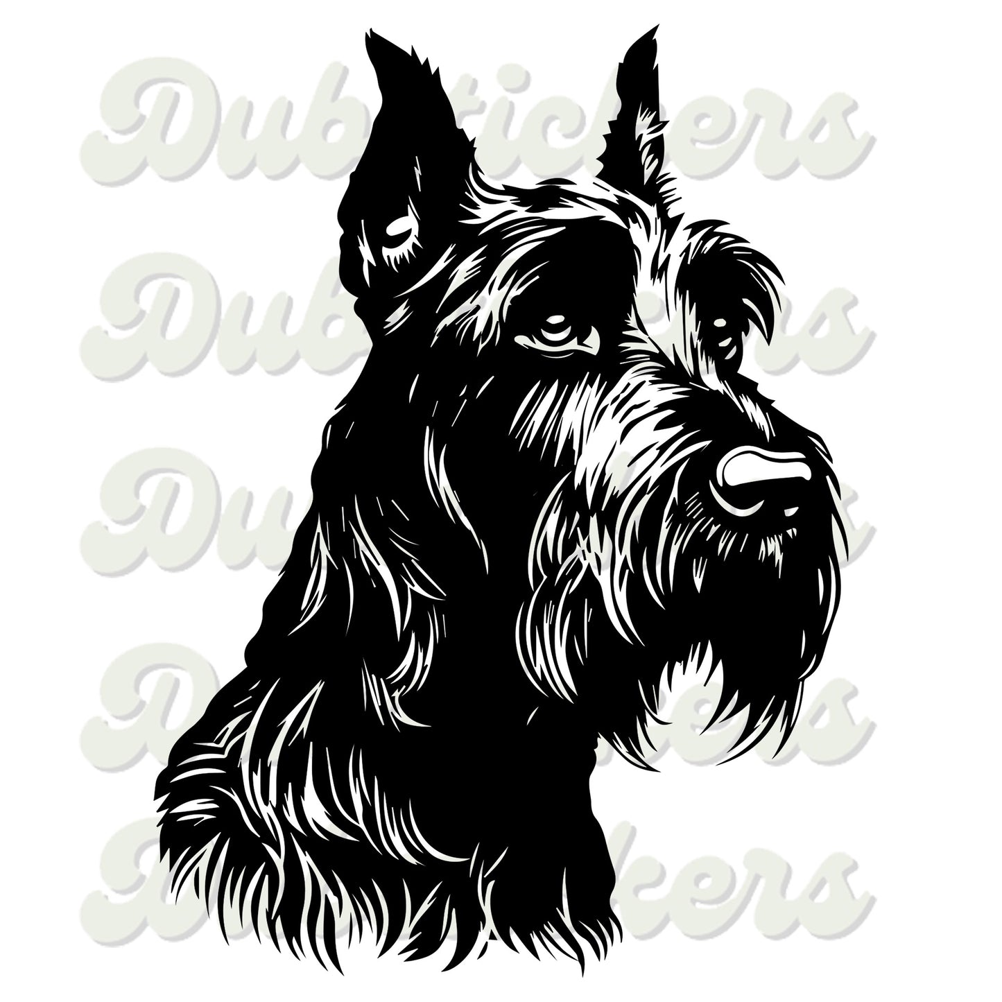 Giant Schnauzer Dog Head Decal