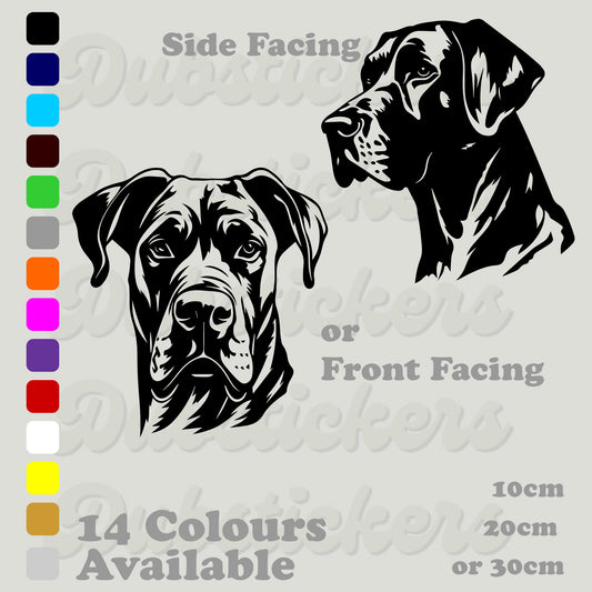 Great Dane Dog Head Decal