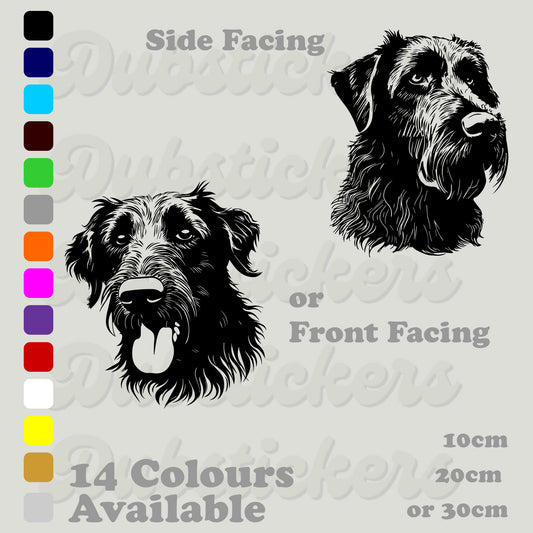 Irish Wolfhound Dog Head Decal