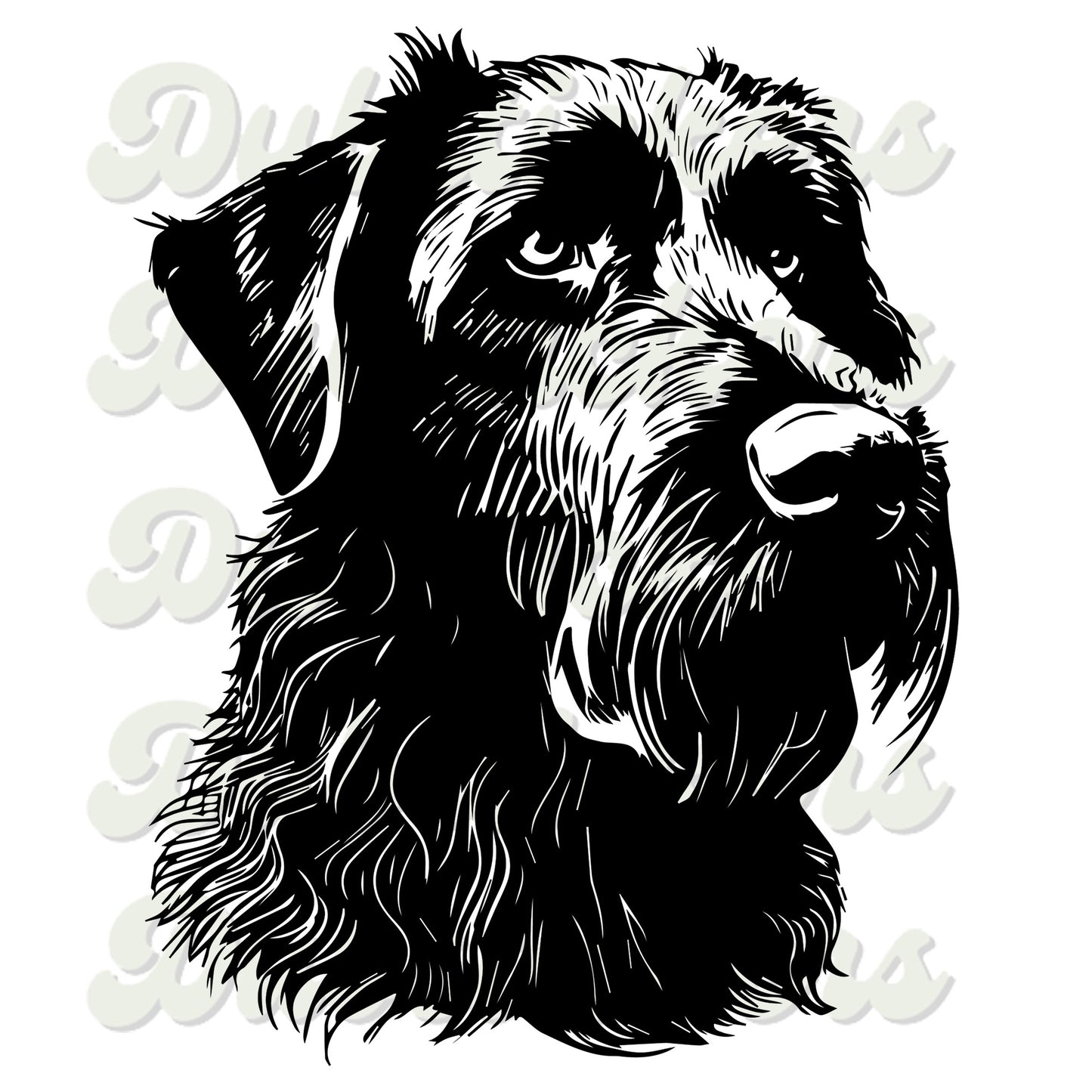 Irish Wolfhound Dog Head Decal