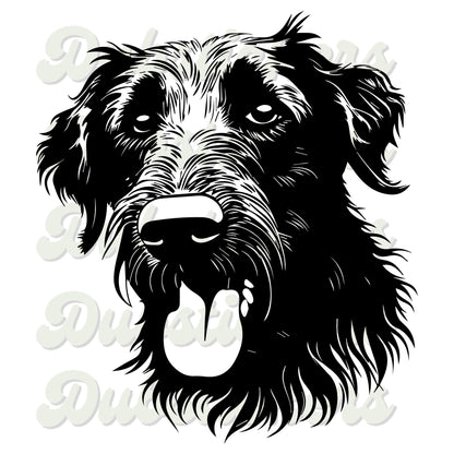 Irish Wolfhound Dog Head Decal