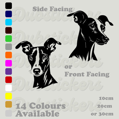 Italian Greyhound Dog Head Decal