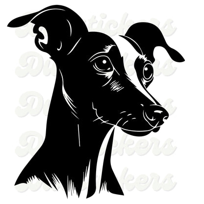 Italian Greyhound Dog Head Decal