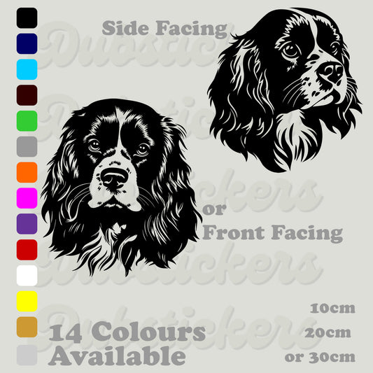 Cavalier King Charles Spaniel Dog Head Decal