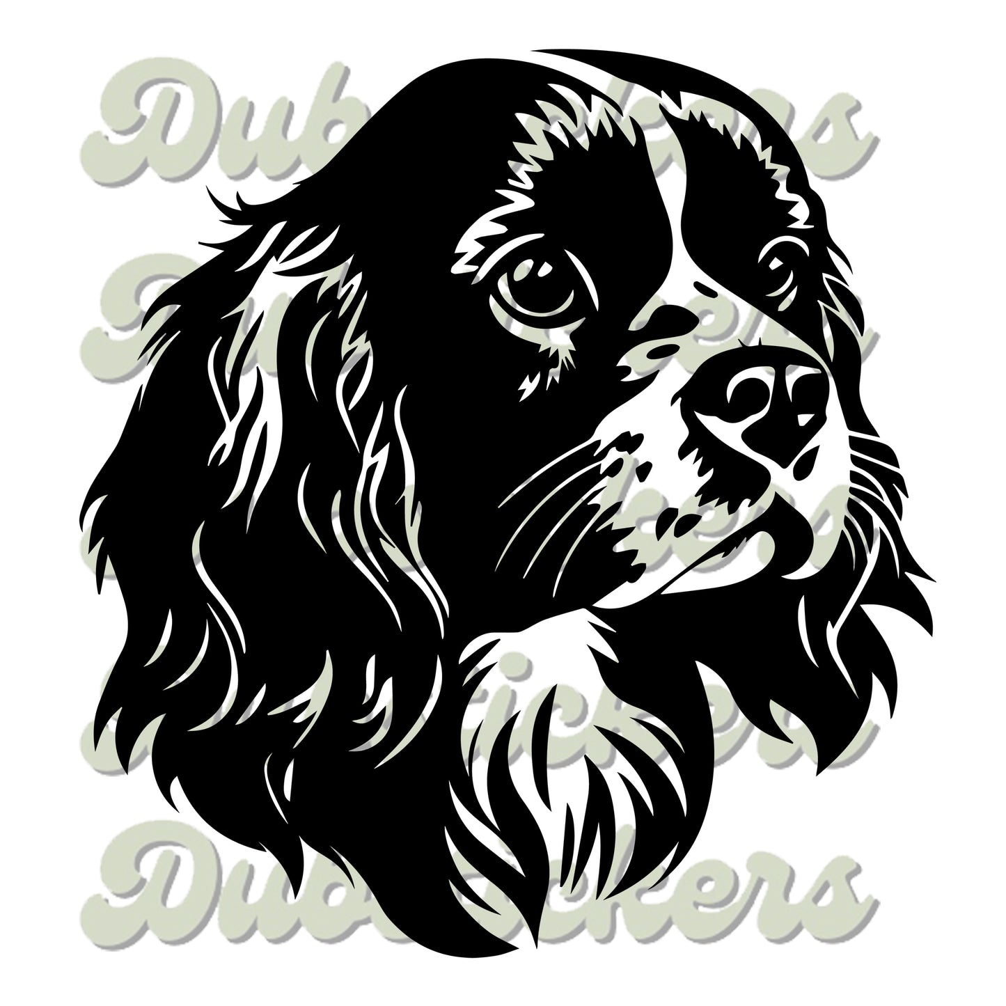 Cavalier King Charles Spaniel Dog Head Decal