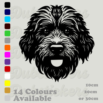 Labradoodle Dog Head Decal