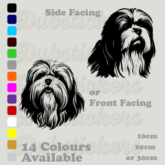 Lhasa Apso Dog Head Decal