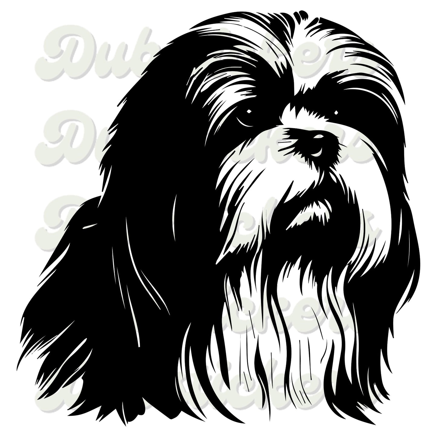 Lhasa Apso Dog Head Decal