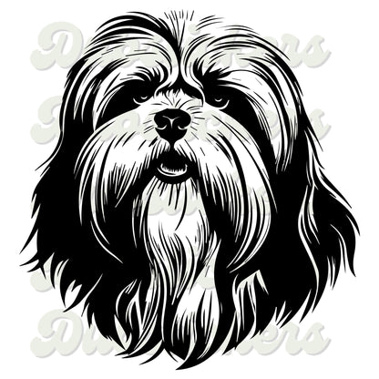 Lhasa Apso Dog Head Decal