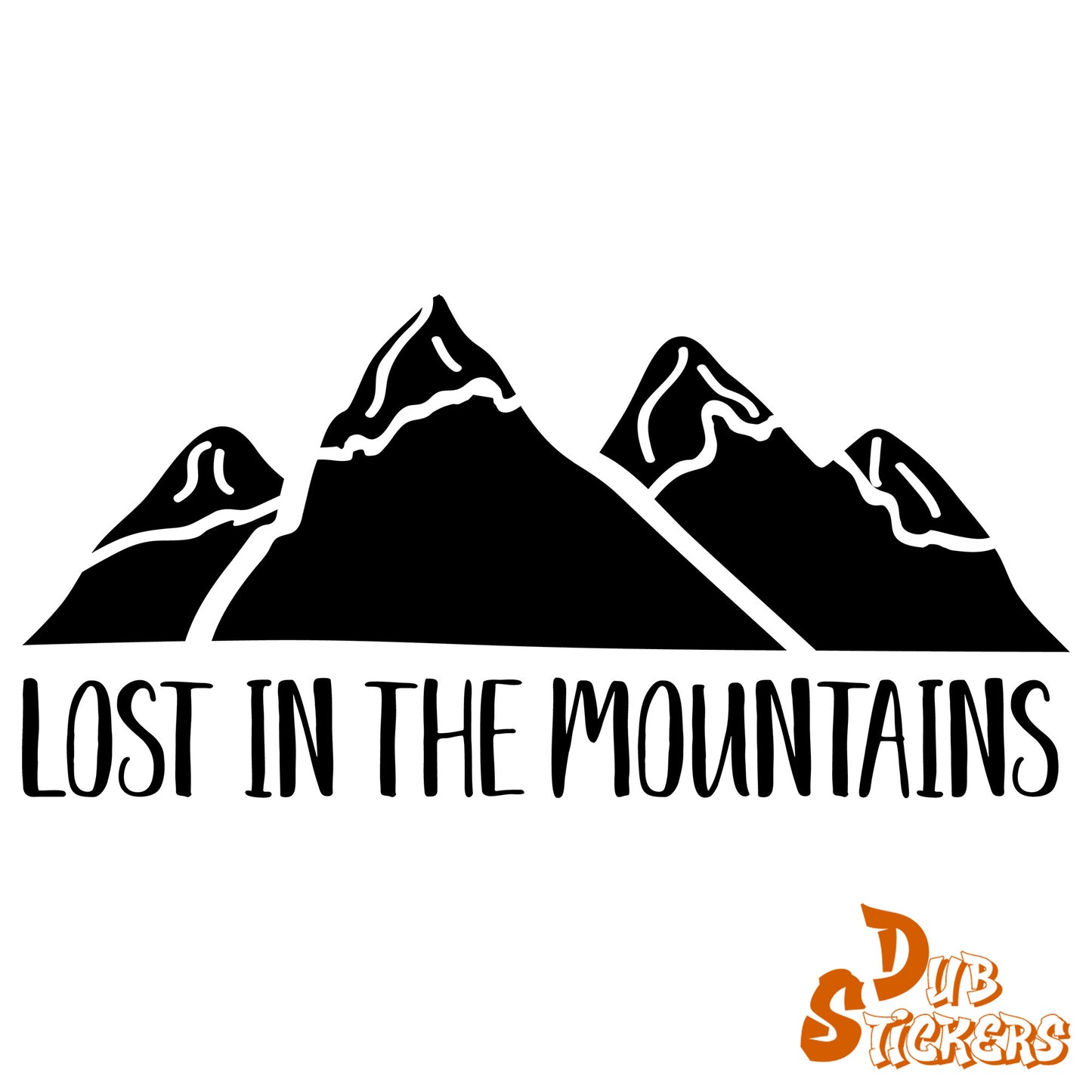 Lost In The Mountains Decal Vinyl Waterpoof Sticker Campervan Laptop Window