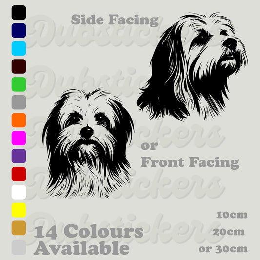 Maltese Dog Head Decal