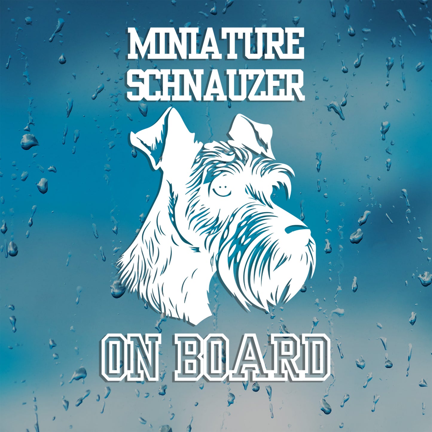 Miniature Schnauzer On Board Decal