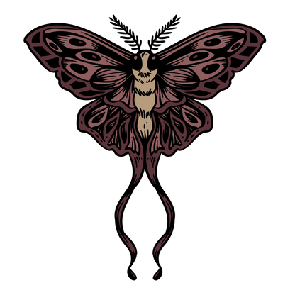 Moth Vinyl Sticker Magick Dark Academia Fairy Witch