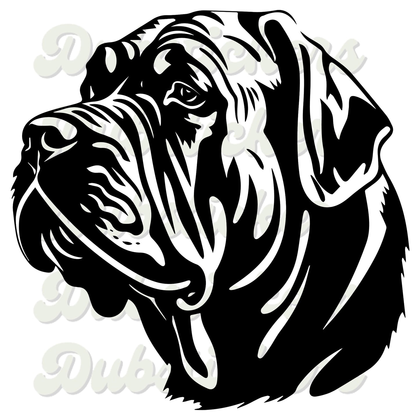 Italian Neapolitan Mastiff Dog Head Decal