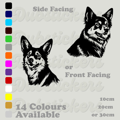 Norwegian Lundehund Dog Head Decal