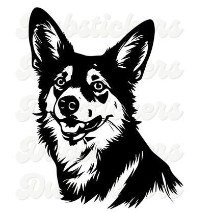 Norwegian Lundehund Dog Head Decal