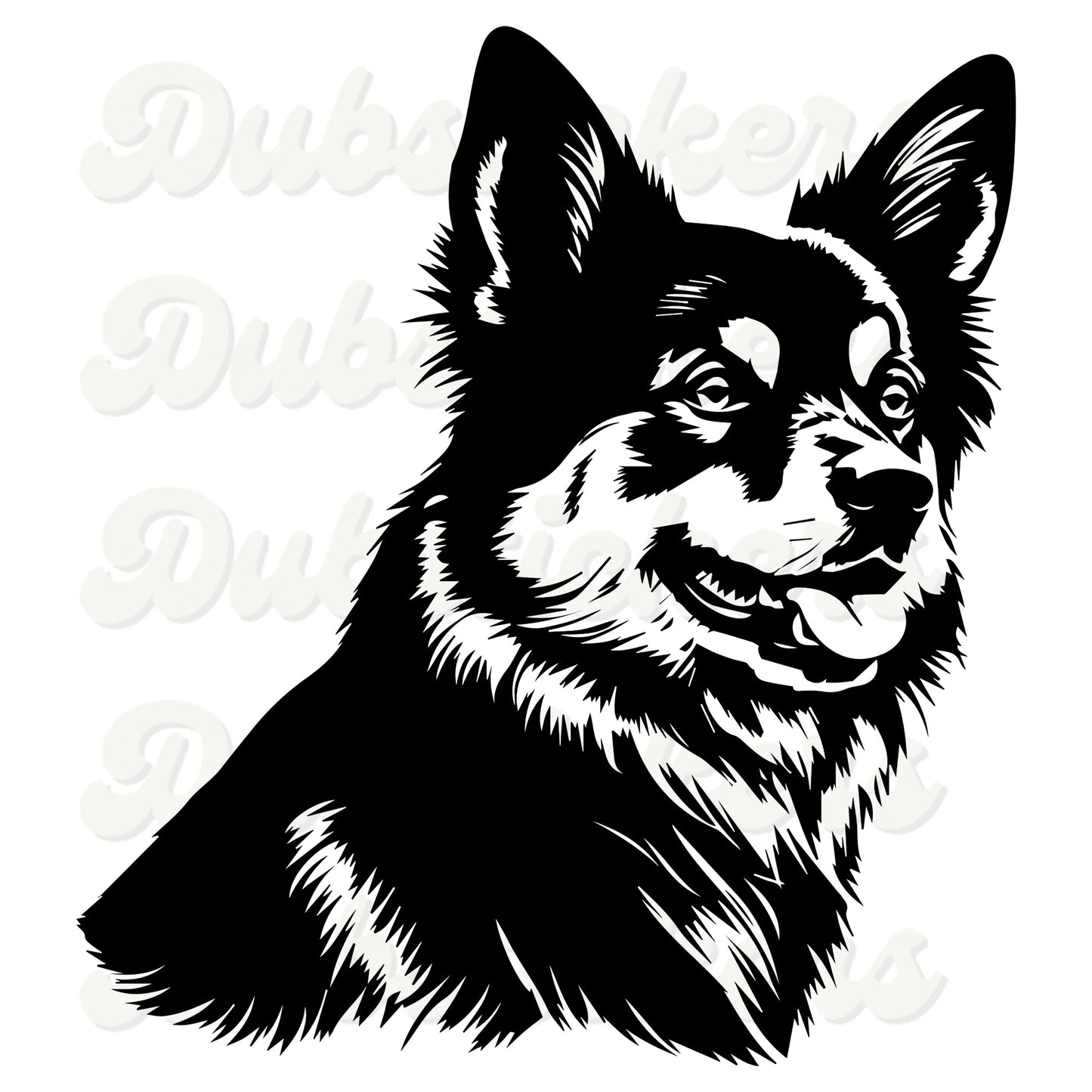 Norwegian Lundehund Dog Head Decal