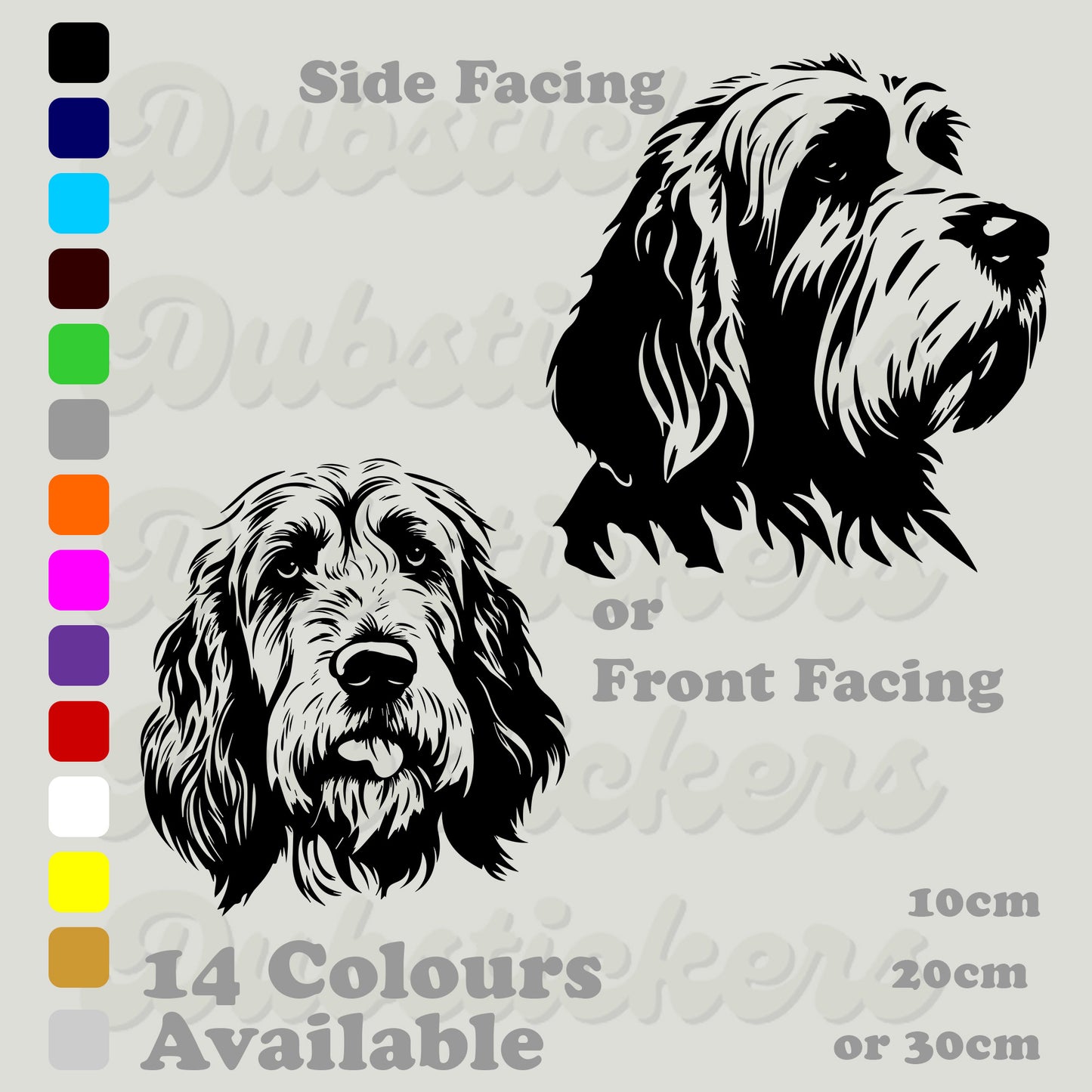 Otterhound Dog Head Vinyl Decal