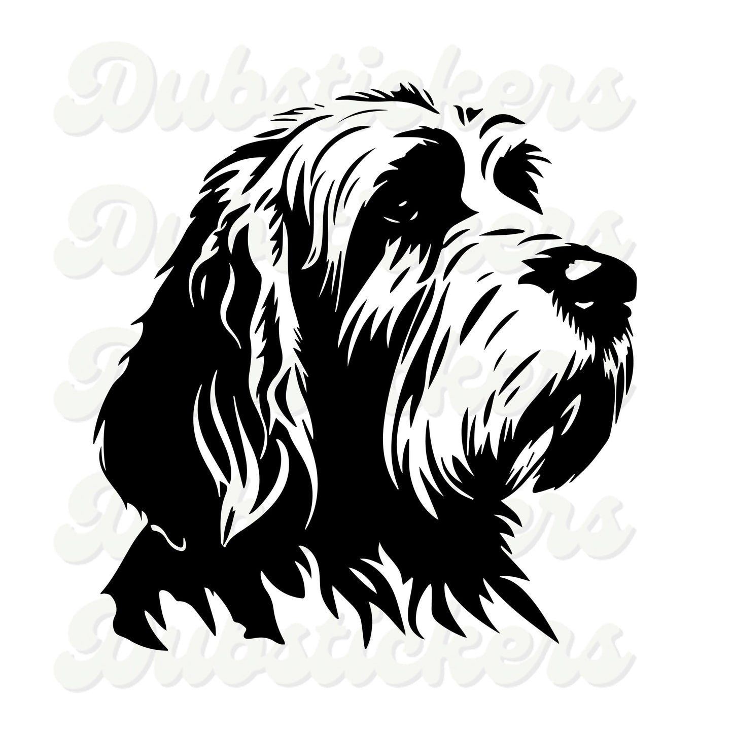 Otterhound Dog Head Vinyl Decal