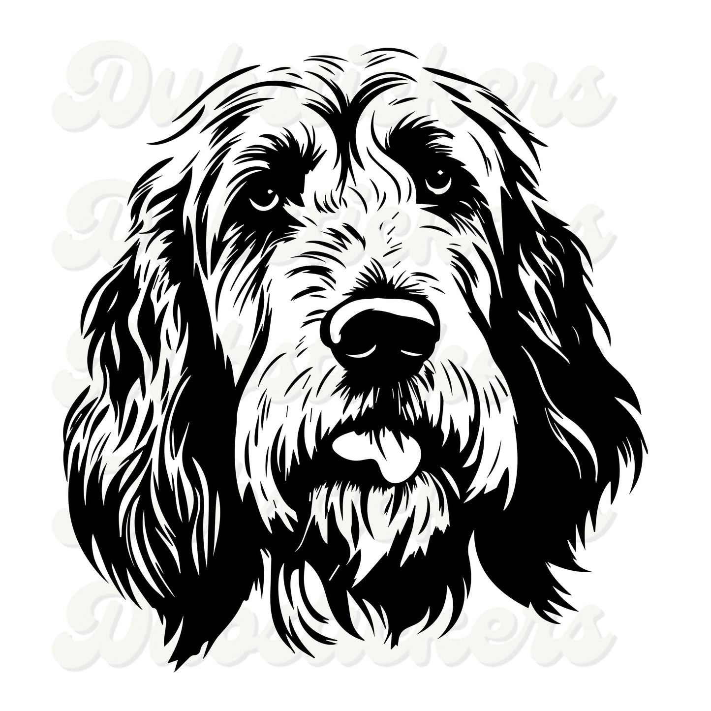 Otterhound Dog Head Vinyl Decal