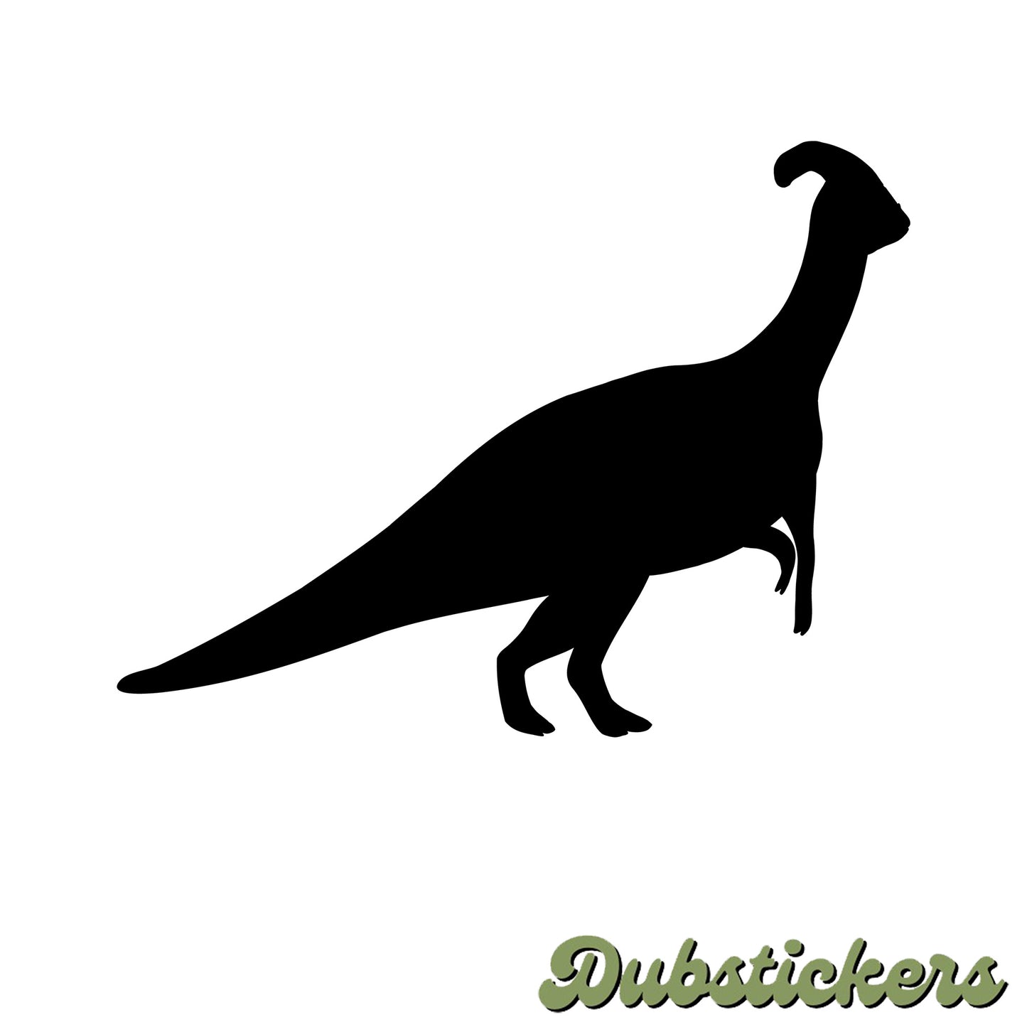 Parasaurolophus Dinosaur Silhouette Decal Vinyl Waterpoof Sticker Campervan Laptop Window