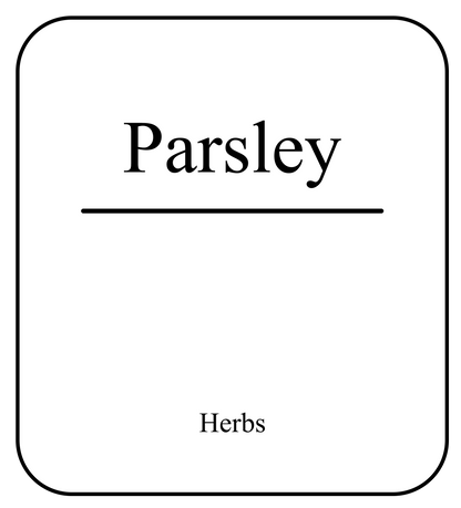 Herbs & Spices Jar Personalised Labels x 20