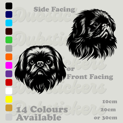 Pekingese Dog Head Decal