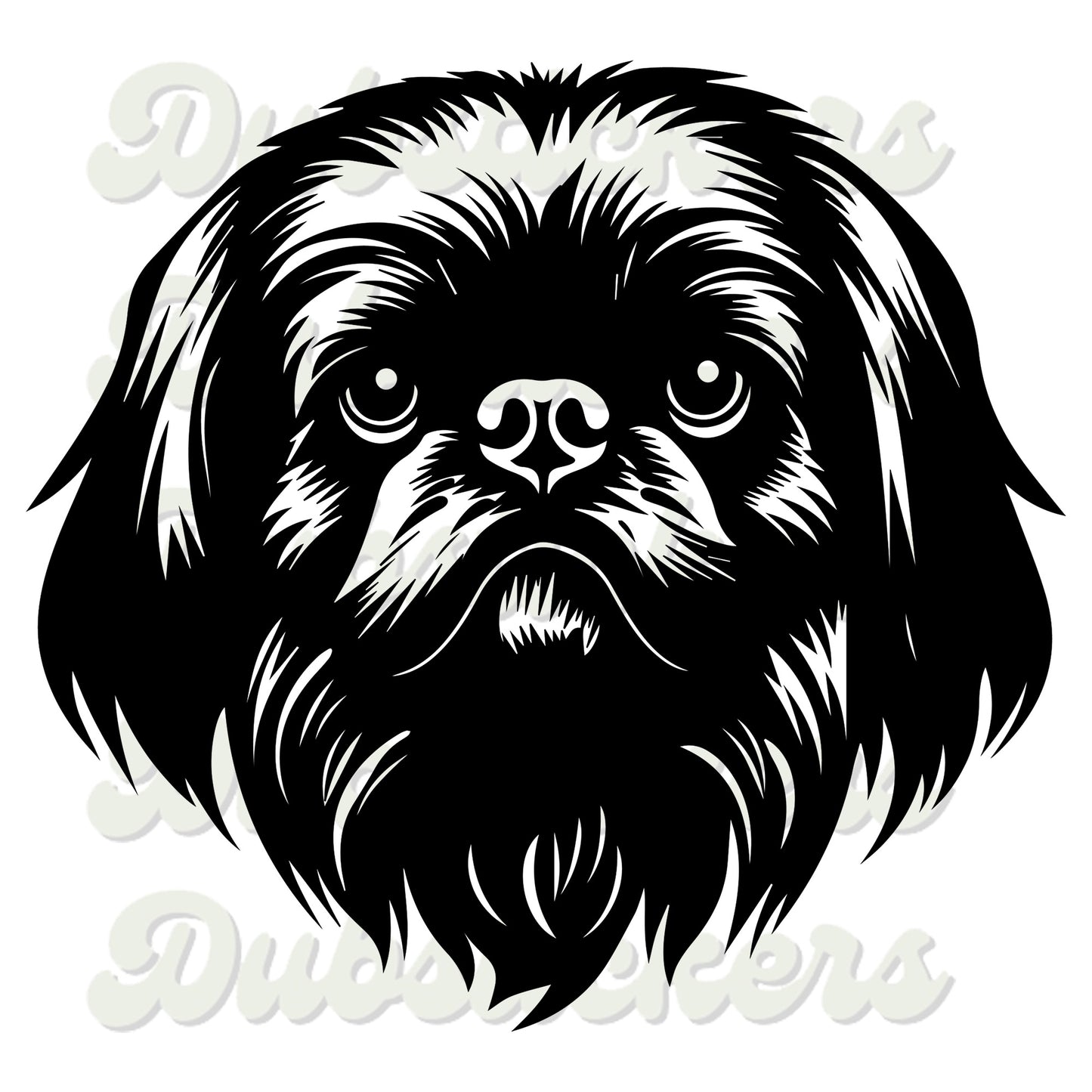 Pekingese Dog Head Decal