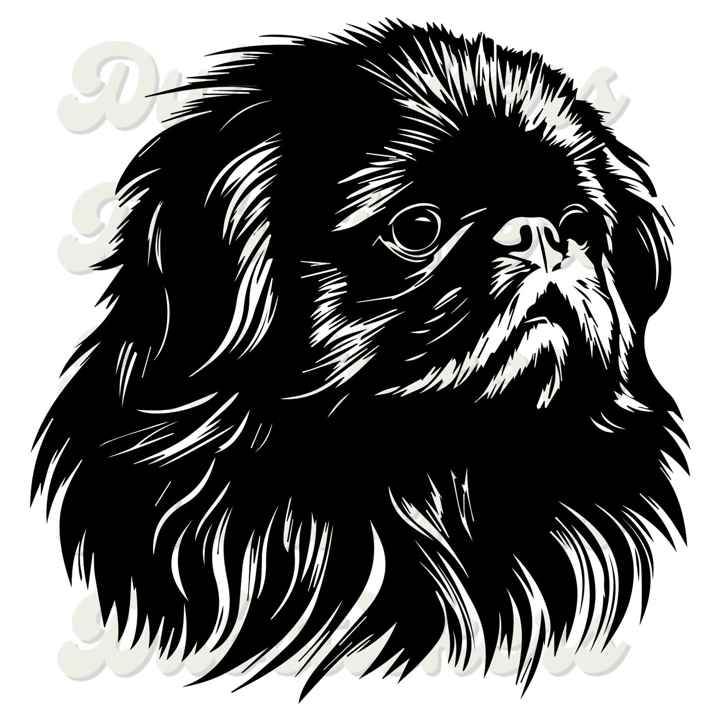 Pekingese Dog Head Decal