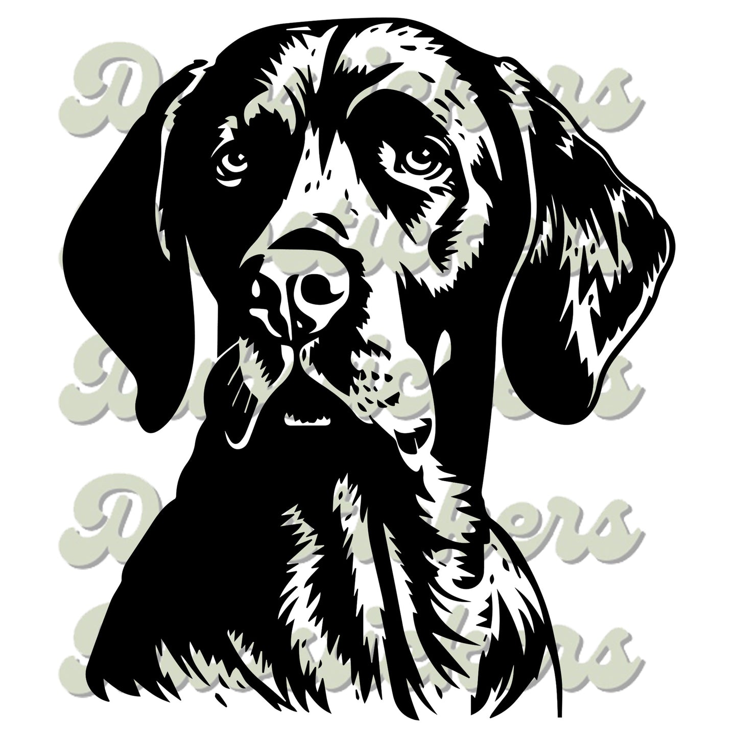 Pointer Dog Head Decal