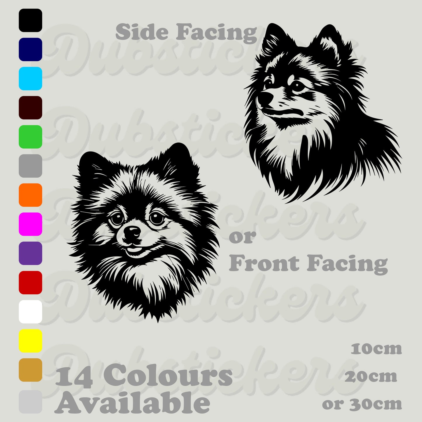 Pomeranian Dog Head Decal