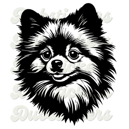 Pomeranian Dog Head Decal