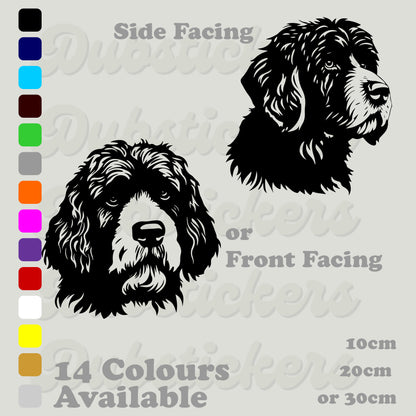 Portuguese Water Dog Head Decal