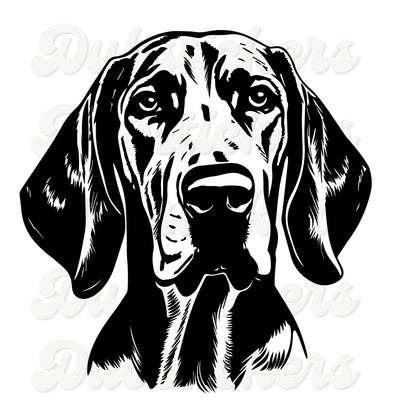 Redbone Coonhound Dog Head Decal