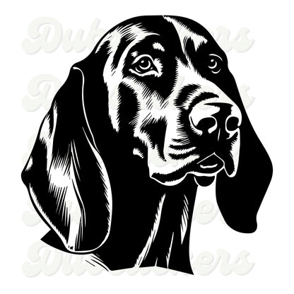 Redbone Coonhound Dog Head Decal