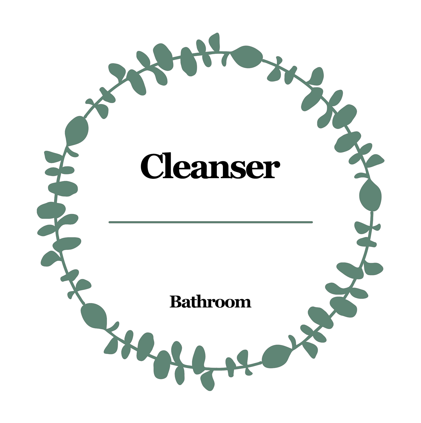 Eucalyptus Design Vinyl Round Sticker Label For Bathroom Products