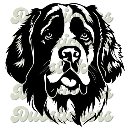 Saint Bernard Dog Head Decal