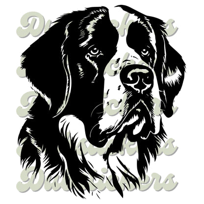 Saint Bernard Dog Head Decal