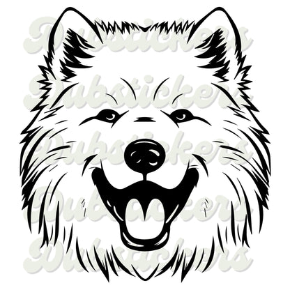 Samoyed Dog Head Decal